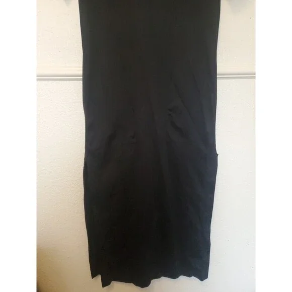 Lemaire Straight Slip Dress Black Designer Cotton Womens Size Medium - Picture 3 of 16